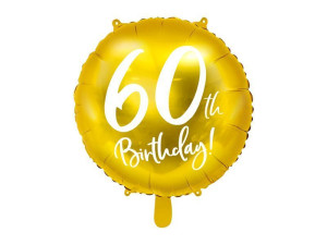 balon foliowy pastylka szer:45cm 60th Birthday