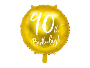 balon foliowy pastylka szer:45cm 90th Birthday