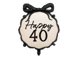 Balon foliowy pastylka 56cm(22") Happy ''40''