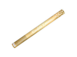 tuba z konfetti 60cm serca złote
