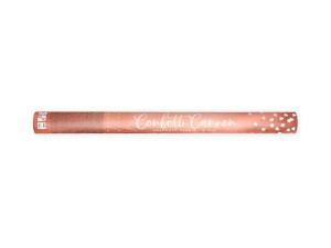 tuba z konfetti 60cm serca rosegold