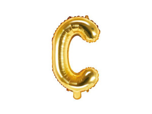 balon foliowy Litera "C" wys:35cm złoty