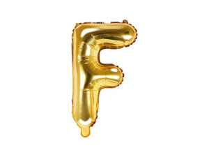balon foliowy Litera "F" wys:35cm złoty