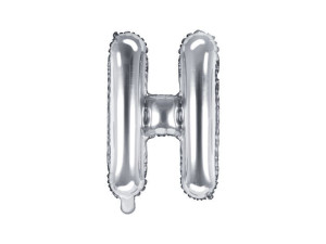 balon foliowy Litera "H" wys:35cm srebrny
