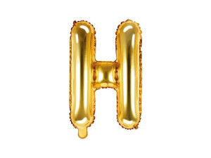 balon foliowy Litera "H" wys:35cm złoty