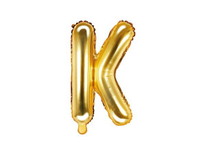 balon foliowy Litera "K" wys:35cm złoty