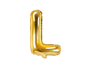 balon foliowy Litera "L" wys:35cm złoty