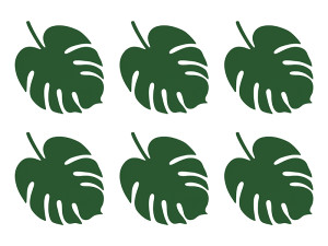 6szt Wizytówki na stół Aloha - Monstera