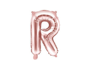 balon foliowy Litera "R" wys:35cm rosegold