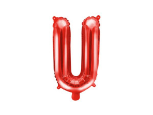 Balon foliowy Litera ''U'', 35cm, czerwony