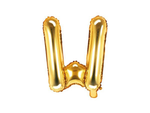 balon foliowy Litera "W" wys:35cm złoty