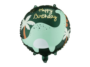 Balon foliowy pastylka Dinozaur urodziny 45cm(18")