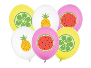 6szt Balony Strong 30cm Owoce