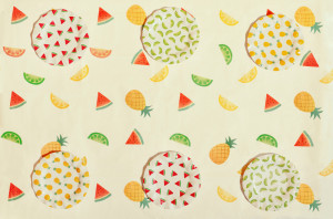Obrus papierowy Owoce 180x120 cm