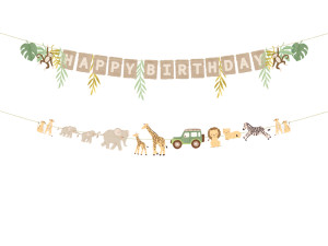 Baner Happy Birthday Safari, 180 cm