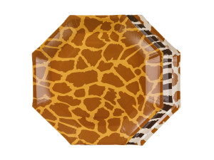 6szt Talerzyki Safari cętki 23 cm