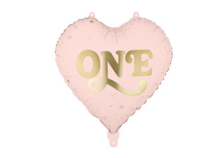 Balon foliowy Serce ''One'' szer:45 cm różowe