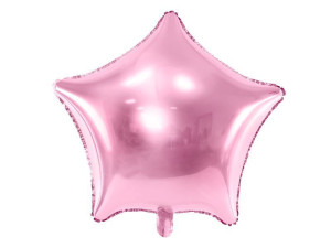 balon foliowy gwiazdka szer:48cm jasnoróżowa