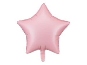 balon foliowy gwiazdka szer:48cm różowa pastelowa