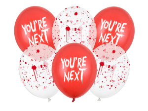 Balony 30 cm, You're next, mix (1 op. / 6 szt.)