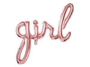 balon foliowy Girl wys:70cm szer:77cm rosegold