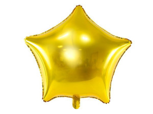 balon foliowy gwiazdka wys:70cm złoty błysk