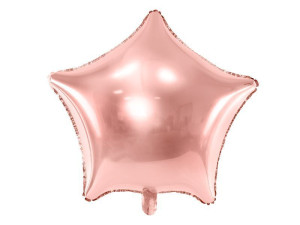 balon foliowy gwiazdka wys:70cm rosegold błysk