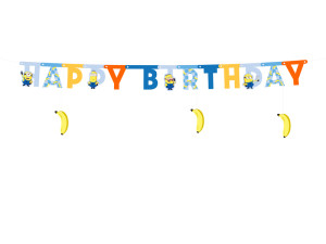 Baner Happy Birthday Minionki, 50x153 cm
