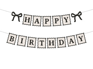 Baner Happy Birthday Kokardki, 100 cm, mix