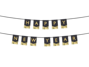 Baner Happy New Year wys:16,5cm szer:135cm