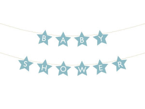 Baner Baby shower jasny niebieski szer:290cm