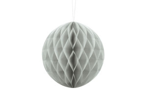 Kula bibułowa, jasny szary, 20cm