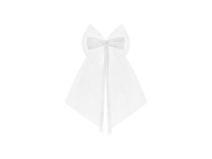 Kokardy z kokardką, biały, 18cm (1 op. / 2 szt.)