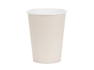 6szt kubeczki papierowe, beż, 250ml