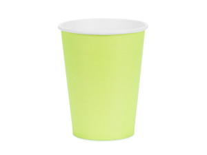 6szt Kubeczki papierowe, jasny zielony, 250ml