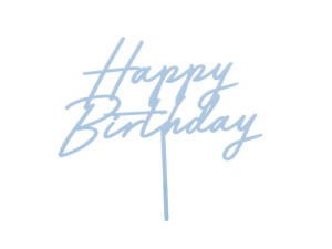 Topper akrylowy na tort Happy Birthday, mglisty ni