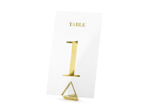 numery na stół transparentne wys:12cm szer:7cm zło