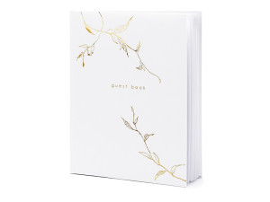 Księga Gości Guest book, 20x24,5cm, biały, 22 kart