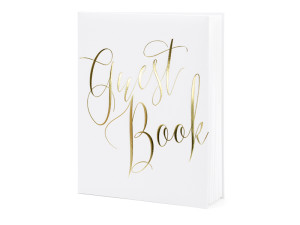 Księga Gości Guest book, 20x24,5cm, biały, 22 kart