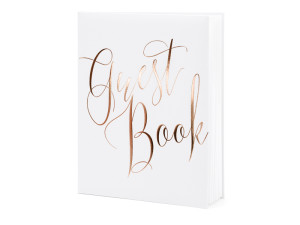 Księga Gości Guest book, 20x24,5cm, biały, 22 kart