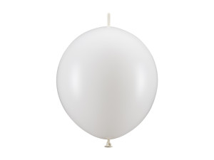 20szt Balony z łącznikiem, 28 cm, Metallic Pure Wh