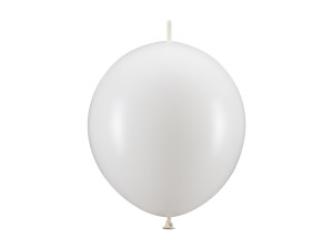 20szt Balony z łącznikiem, 28cm, Pastel Pure White