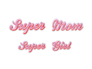 2szt Naprasowanka Supermom, mix, 14x3.5-19.5x5 cm