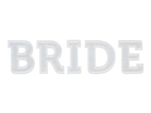 Naprasowanka BRIDE, biały, 24x6cm