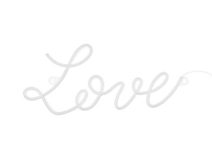 neon LED - Love biały wys:28cm szer:61cm