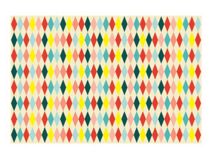 Obrus papierowy Romby, mix, 180 x 120 cm
