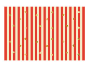 Obrus papierowy Pasy z gwiazdkami, mix, 180 x 120