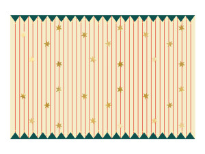 Obrus papierowy Pasy z gwiazdkami, mix, 180 x 120