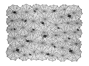 obrus Pajęczyna 135*180cm czarny