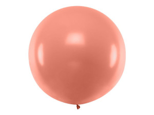 Balon okrągły 1m Metallic Rose Gold